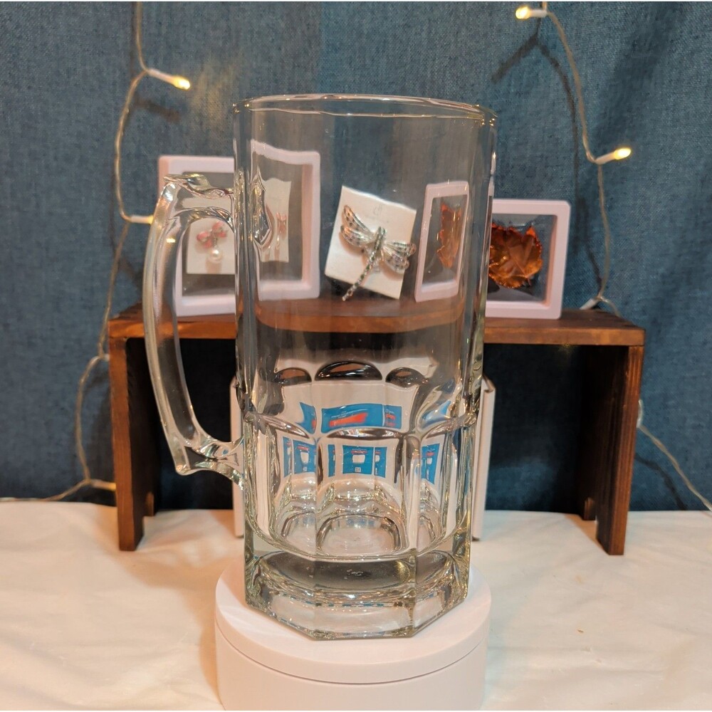 Libbey Gibraltar Super Mug 8-Inch Heavy Glass Beer Stein Vintage